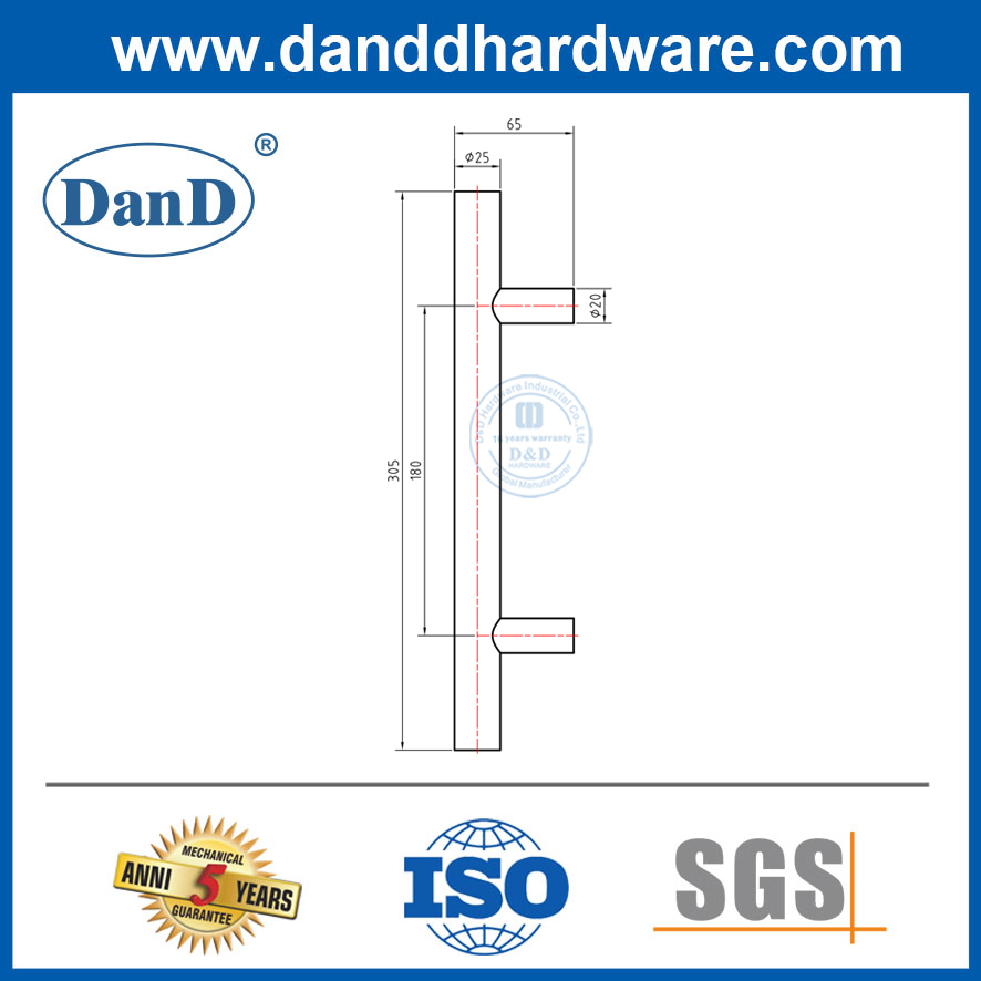 Polished Stainless Steel Barn Door Hardware Sliding Door Handle-DDBD101