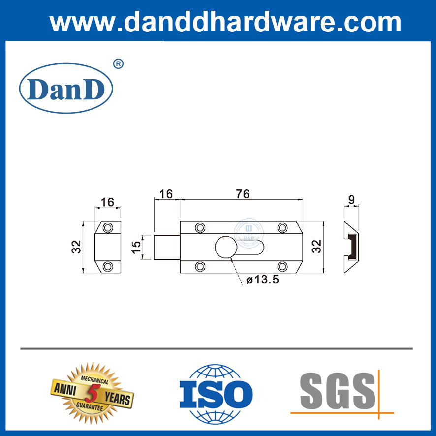 Stainless Steel Hardware Manufacturer Door Barrel Bolt Lock Tower Bolt-DDDB029