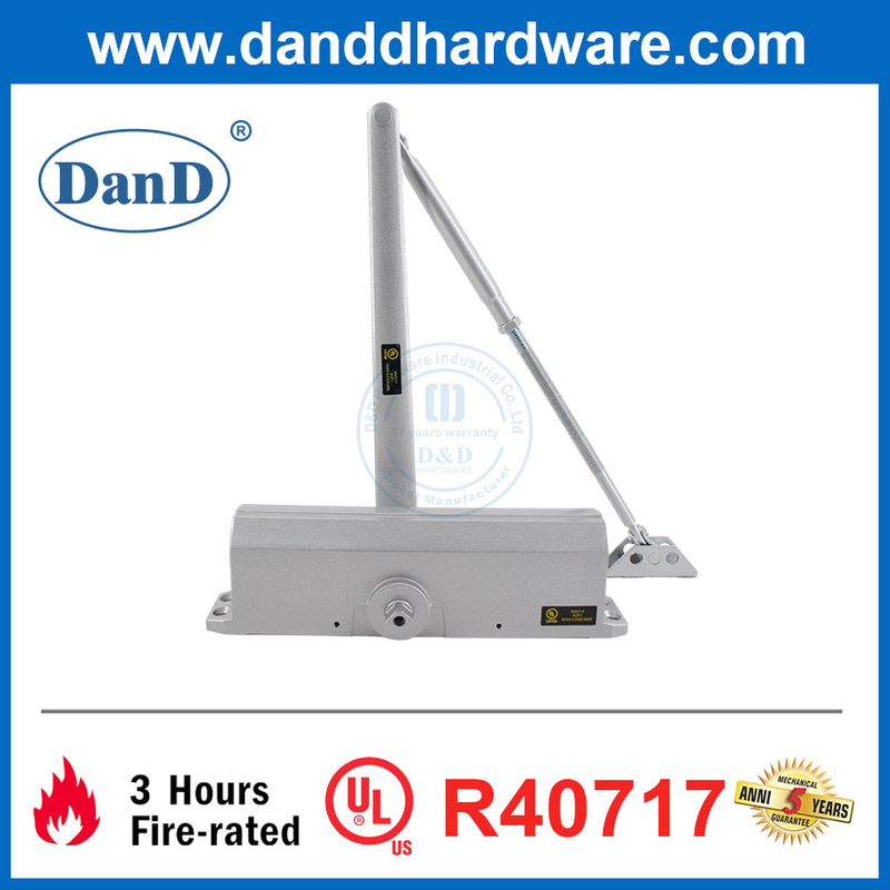 Automatic Aluminium Adjustable Back Check Hotel Office Room UL Fire Rated Door Closer-DDDC058