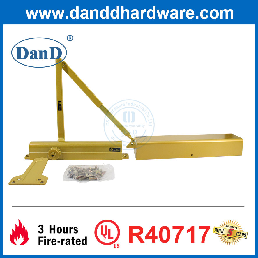 Fire Rated UL 10c Aluminum Adjustable Spring Overhead Exterior Residential Hydraulic Door Closer-DDDC059