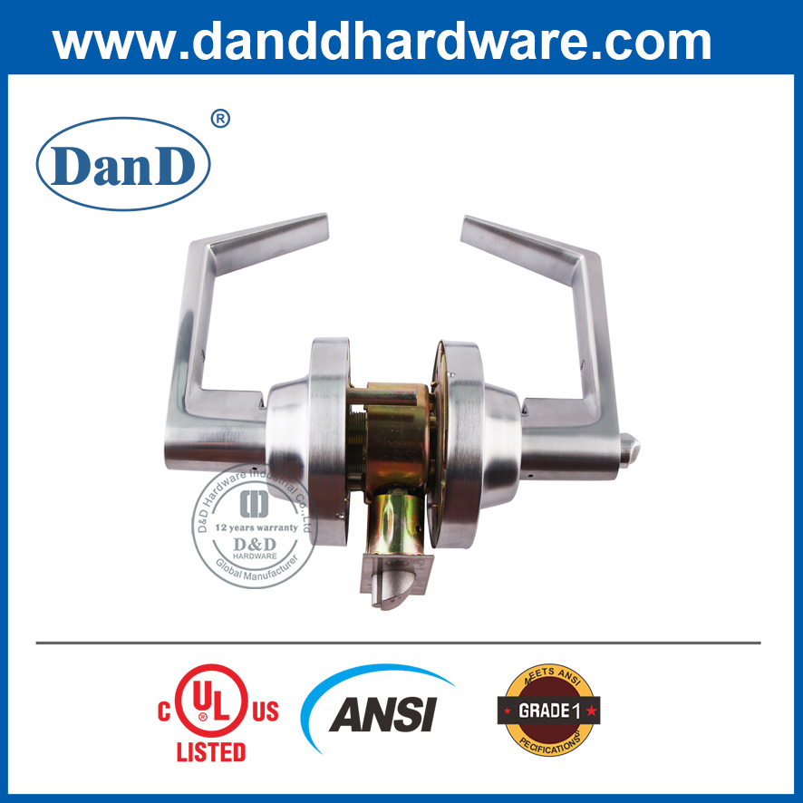 ANSI Grade 1 Zinc Alloy Lever Tubular Lockset for Metal Door-DDLK009