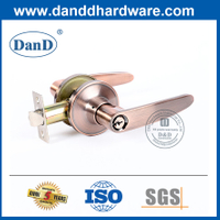 Security Zinc Alloy Antique Copper Tubular Lever Lockset-DDLK077