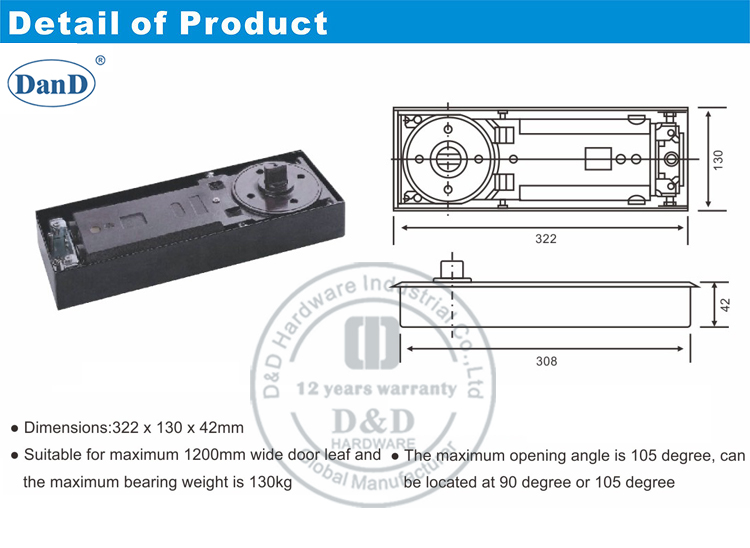 Floor Spring Hinge-D and D Hardware