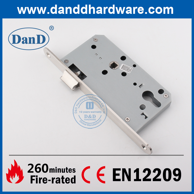 Safety CE SS304 Fireproof Round Forend Passage Door Latch Lock-DDML011-6072