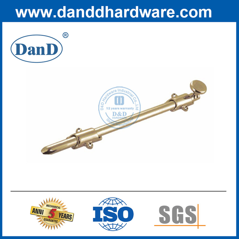Brass Straight Dutch Door Bolt for Residential Buildings-DDDB009