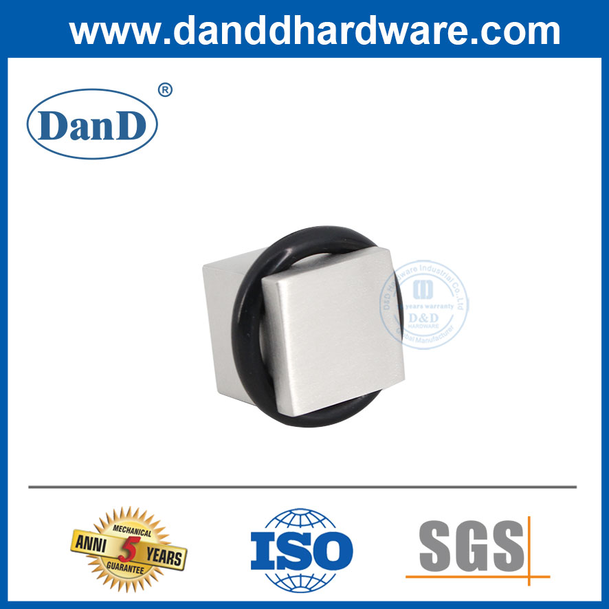 Small Stainless Steel Square Type Door Stop Floor for Wooden Door-DDDS050