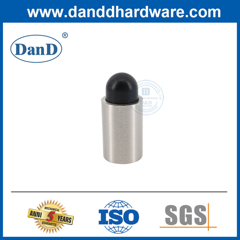 Silver Satin Stainless Steel Wall Mount Door Stops for European Market-DDDS048