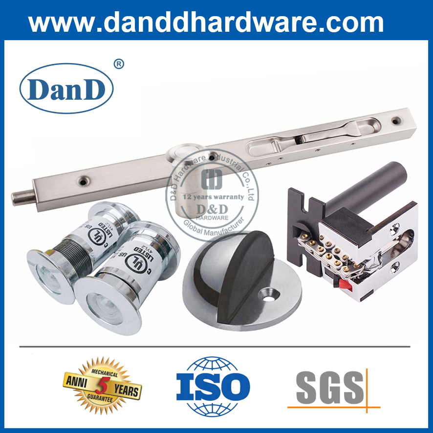 Stainless Steel Front Door Stopper Black Door Stop Security-DDDS003