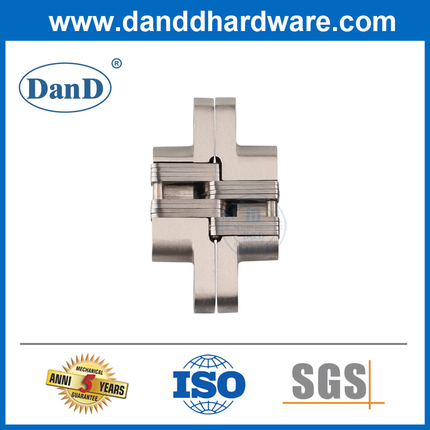 Zinc Alloy Hidden Invisible Soss Cross Concealed Hinge for Flush Doors-DDCH007