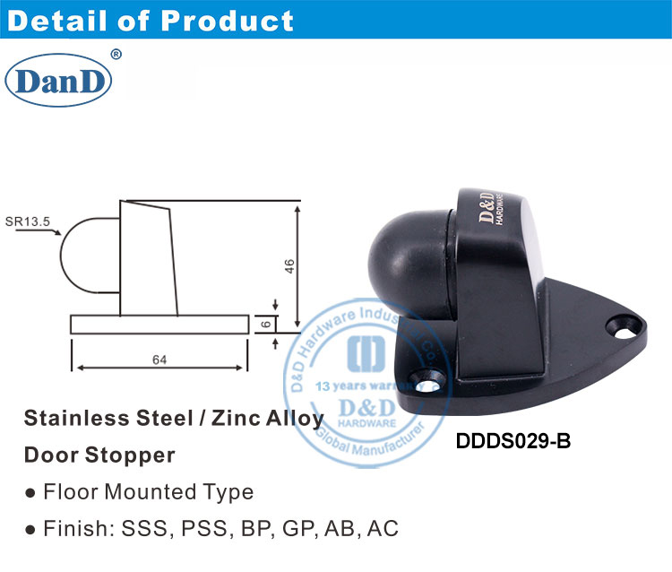 matte black door stops