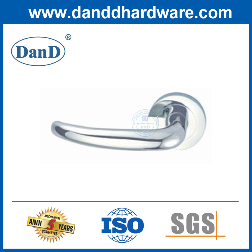 Stainless Steel Main Door Handle on Round Rosette For Interior Door-DDTH033