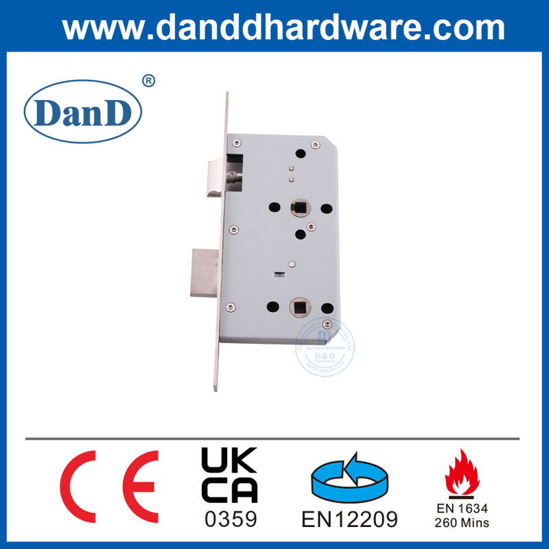 EN12209 Stainless Steel Euro Profile Mortise Lock for Bathroom Door-DDML012-5578