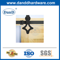 Stainless Steel Modern Stylish Sliding Door Track Black Sliding Barn Door Hardware-DDBD003