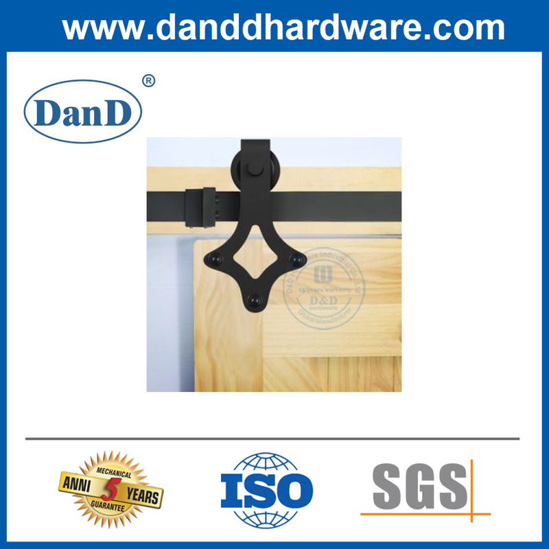 Stainless Steel Modern Stylish Sliding Door Track Black Sliding Barn Door Hardware-DDBD003