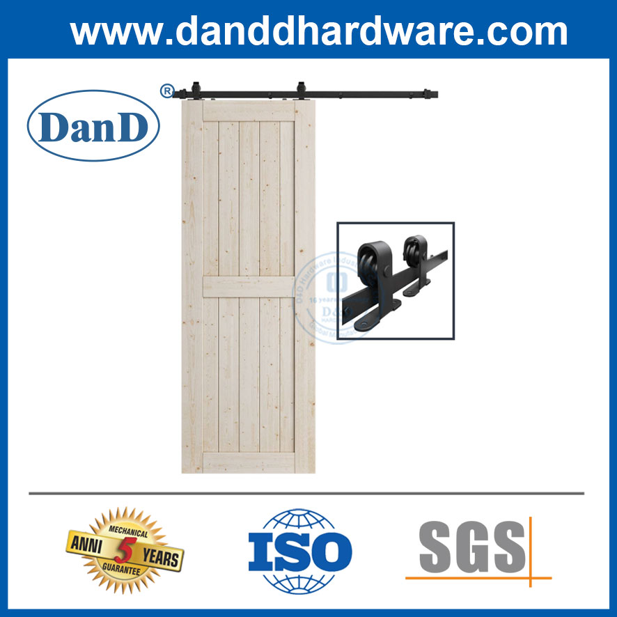 Spoke Wheel Two Side Carbon Steel Sliding Barn Door Hardware Track-DDBD005