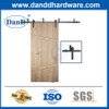 Exterior Hidden Track Matte Black Wooden Sliding Barn Door Hardware Kits-DDBD007