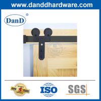 Wholesale Double Wood Barn Door Sliding Hardware Rail Track System Fitting Track Hardware Kit-DDBD008