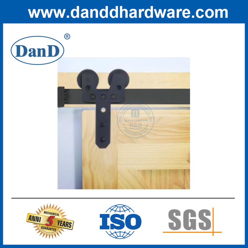 Wholesale Double Wood Barn Door Sliding Hardware Rail Track System Fitting Track Hardware Kit-DDBD008