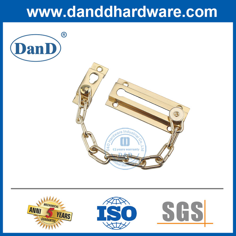 Brass Door Security Chain Polished Brass Door Locks Chain for Metal Door-DDG005