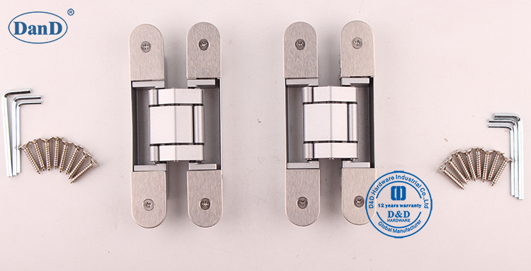 180 Degree Adjustable Zinc Alloy 3D Invisible Door Hinge-DDCH008