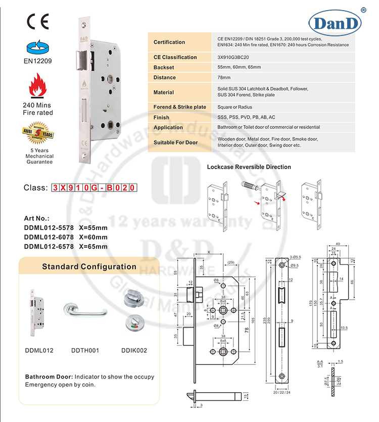Bathroom Lock-D and D Hardware