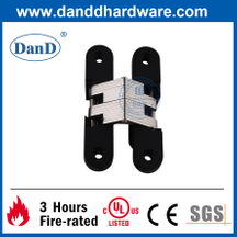 180 Degree Matt Black Zinc Alloy Invisible Door Hinge-DDCH007