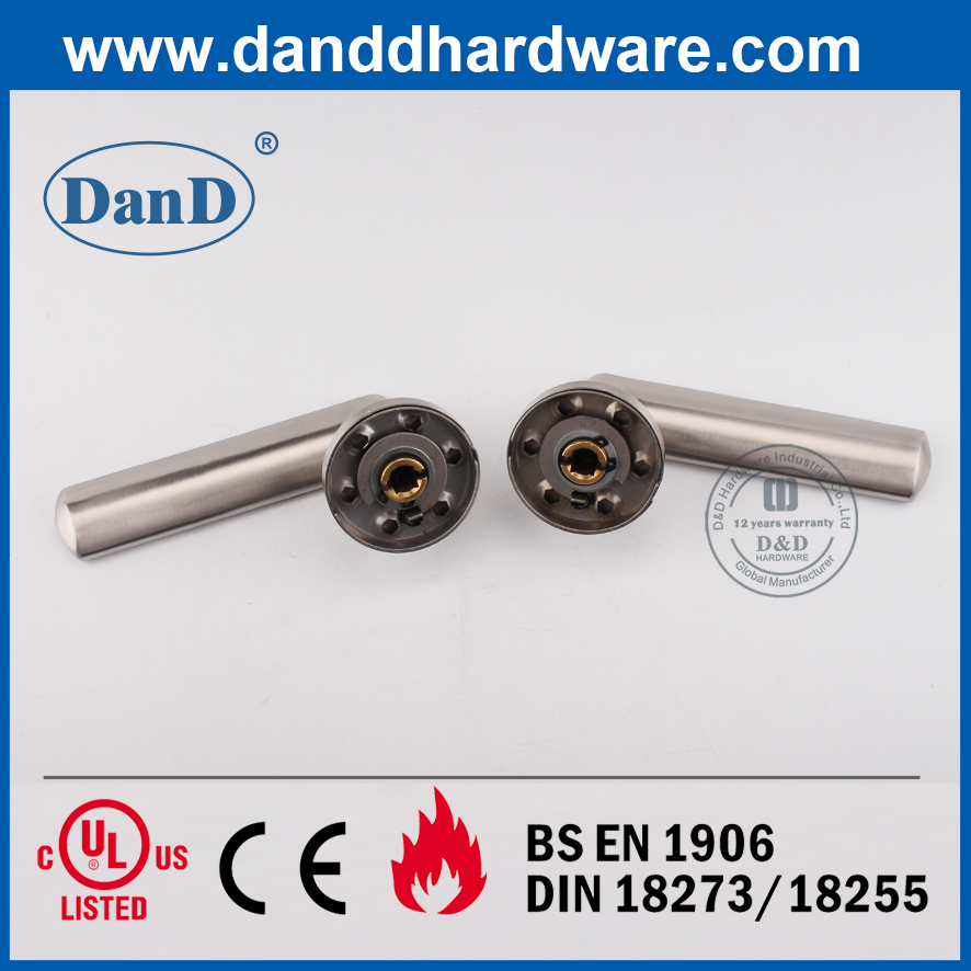 Stainless Steel 304 Modern Solid Lever Door Handle for Front Door-DDSH011