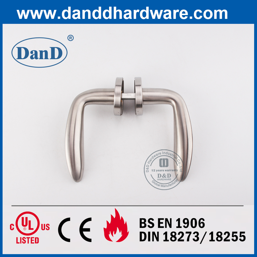 Stainless Steel 304 Door Fittings Solid Lever Handle for Bedroom Door-DDSH019