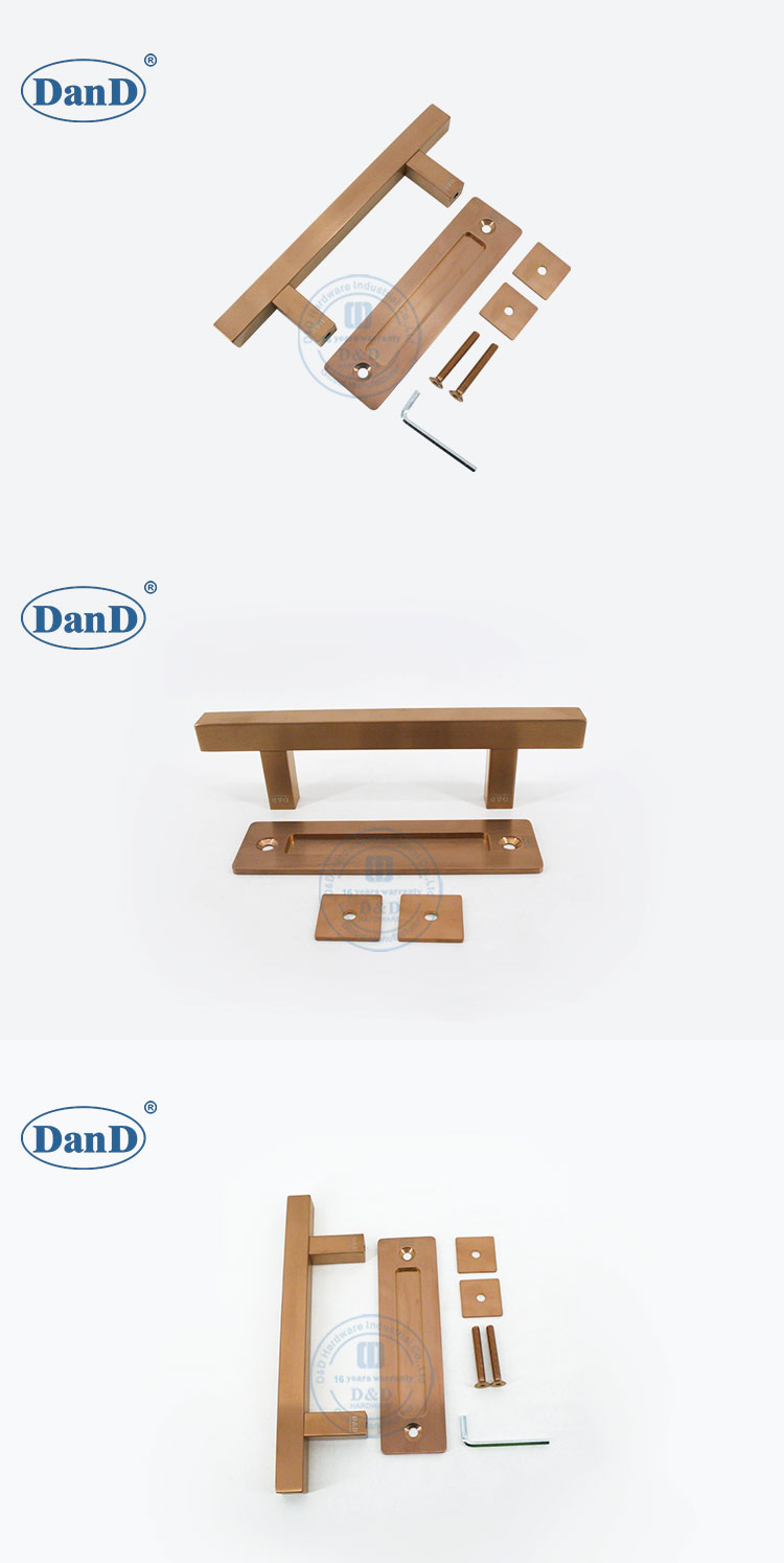 Rose Gold barn door handle