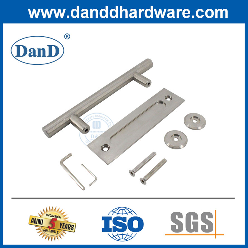 Satin Stainless Steel Sliding Barn Door Hardware Double Side Handle-DDBD102