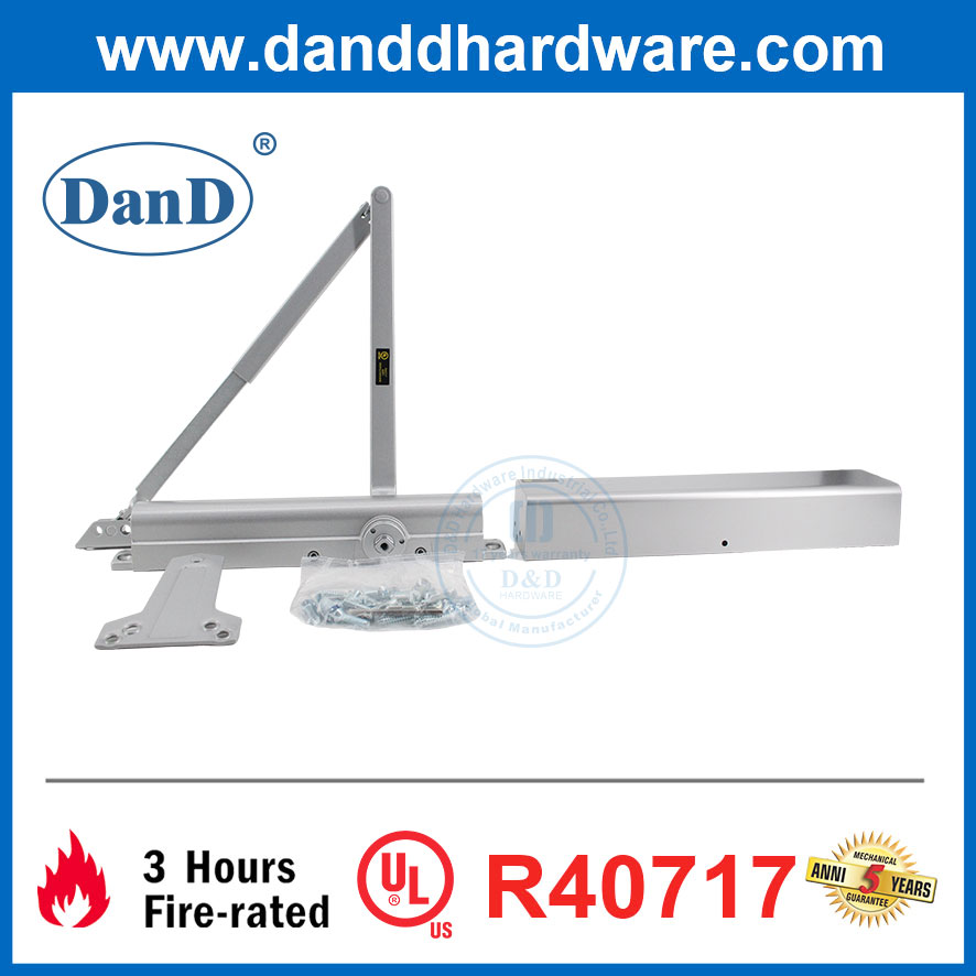 UL 10c Aluminum Adjustable Spring Heavy Duty Residential Hydraulic Door Closer-DDDC059