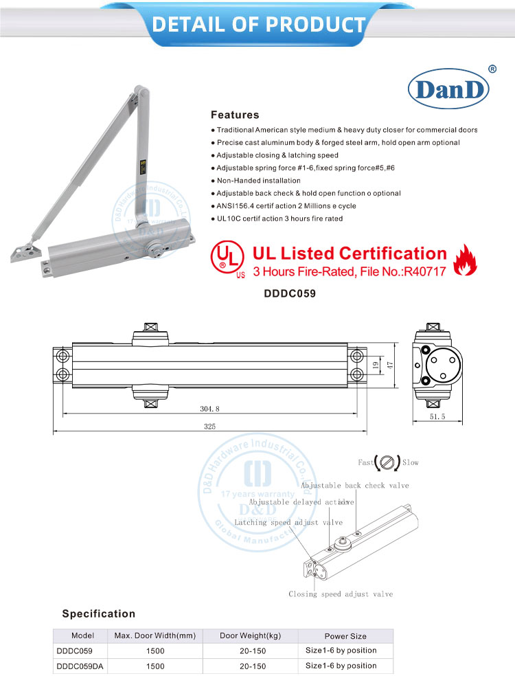 Aluminum Door Closer