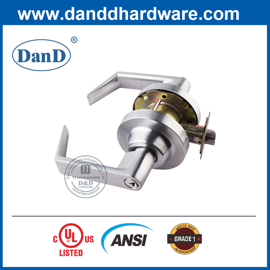 ANSI Grade 1 Zinc Alloy Lever Tubular Lockset for Metal Door-DDLK009