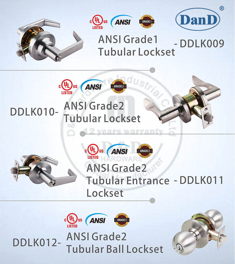 ANSI Tubular Lockset-D and D Hardware