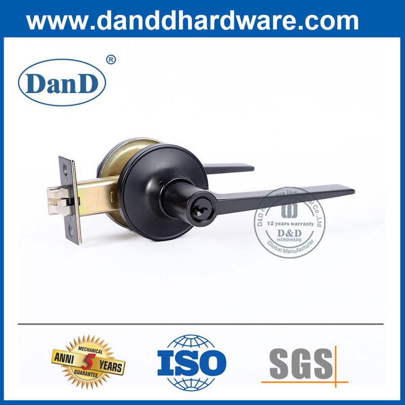 Zinc Alloy Black Commercial Lever Lockset-DDLK084