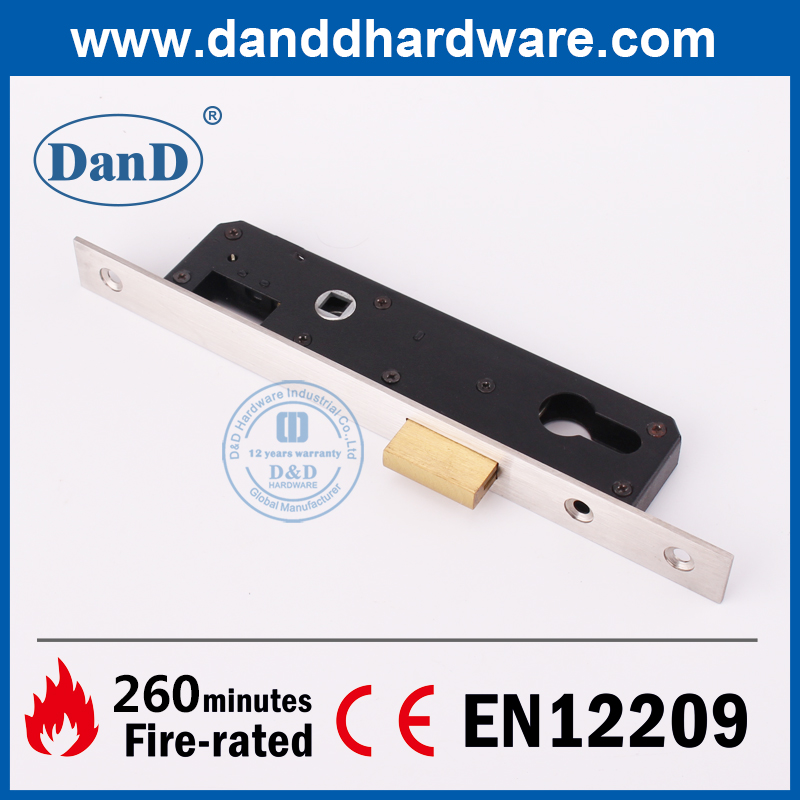 SS304 Black Narrow Stile Deadbolt Storeroom Lock-DDML023-2585