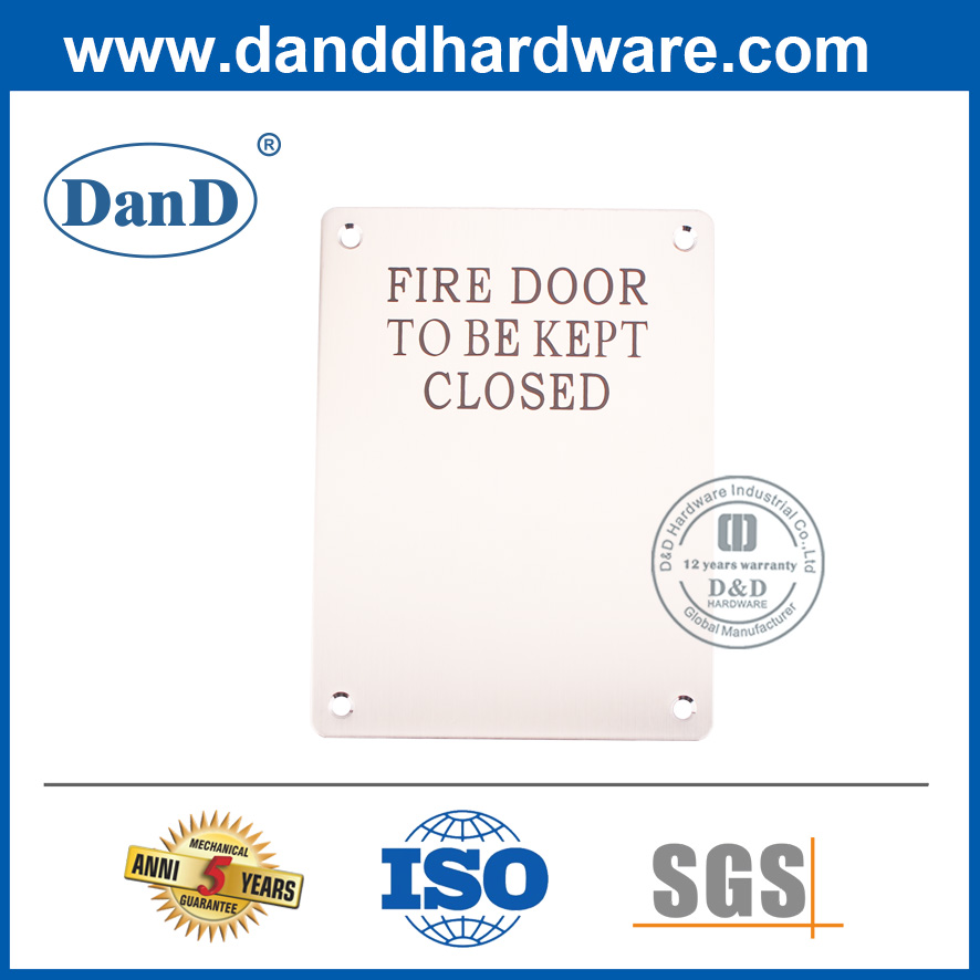 New Design Stainless Steel No Smoking Sign Plate-DDSP008