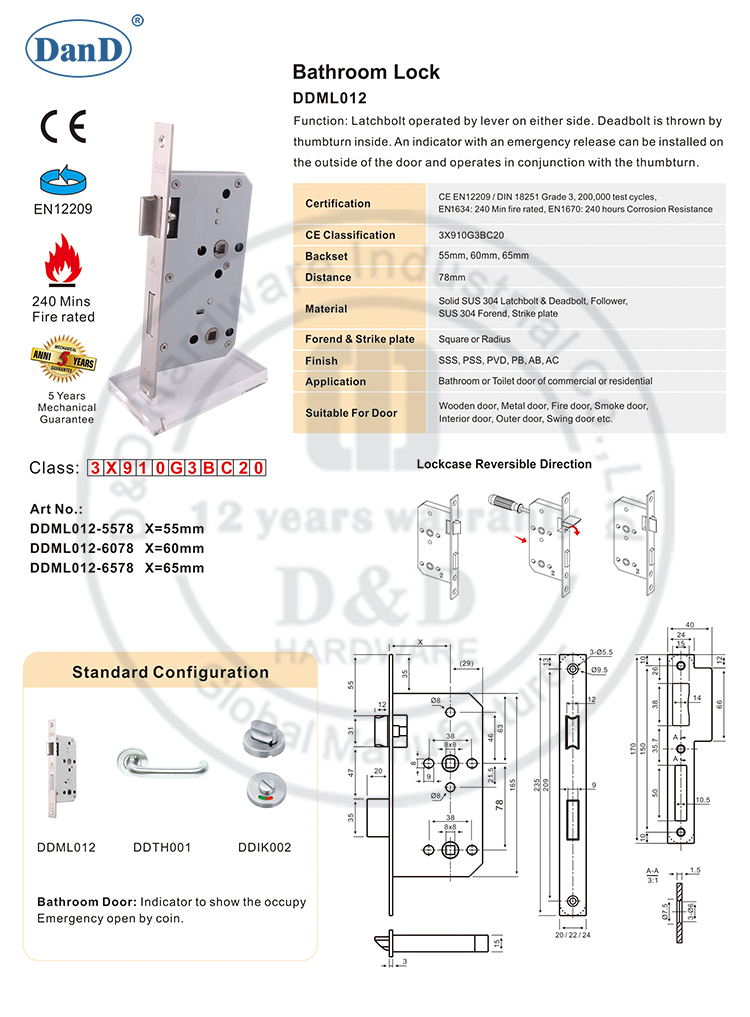 Metal Door Lock-D and D Hardware