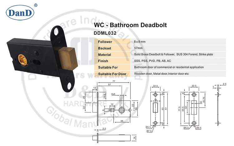 Deadbolt for Metal Door-D and D Hardware