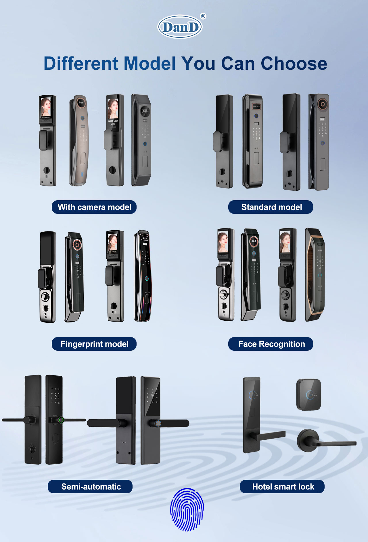 Electronic Safe Combination Card Digital Apartment Smart Lock with Handle-DDDL002