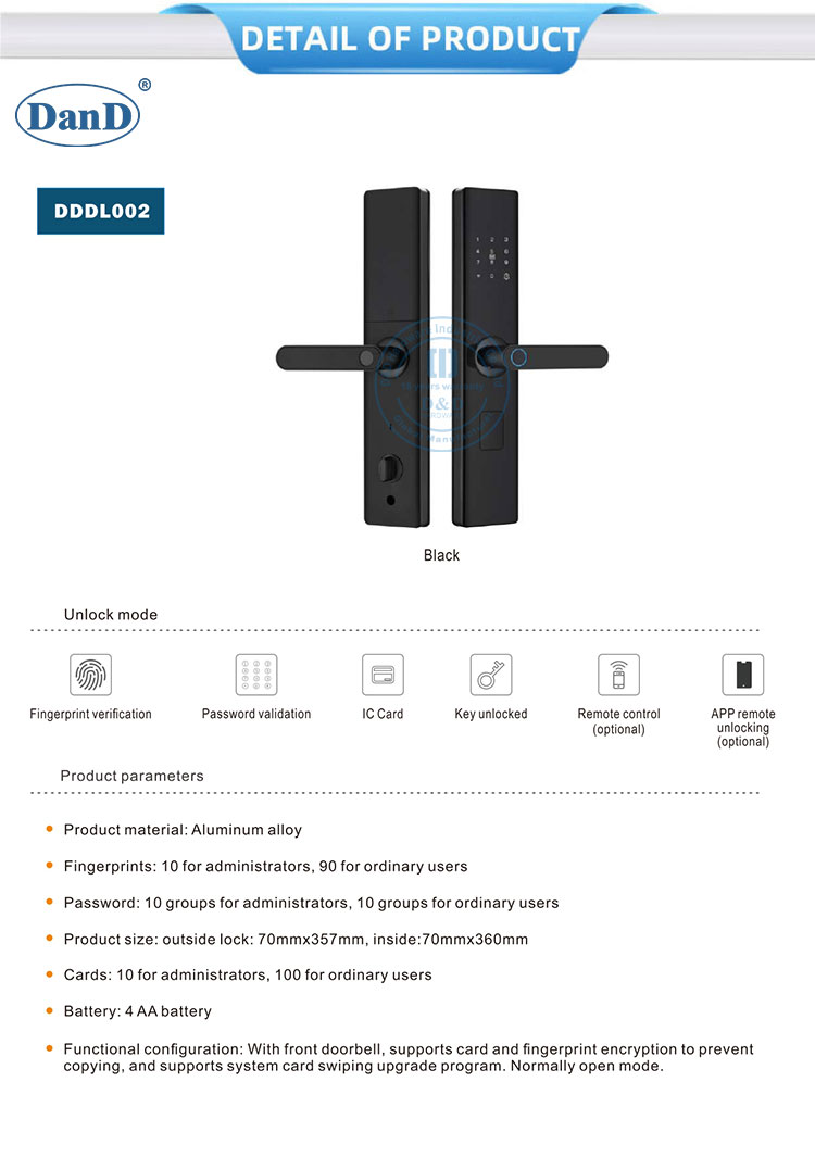 smart lock with handle