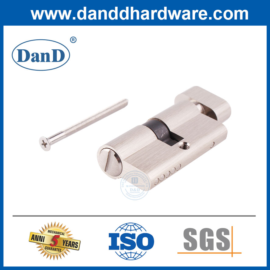 60mm Satin Nickel Lock Cylinders for Bathroom Washroom Door-DDLC007-60mm-SN