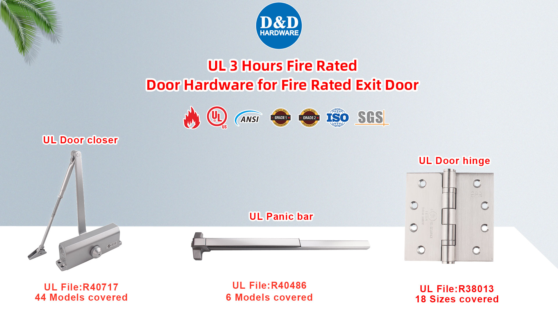 UL Listed Fire Rated Door Hardware