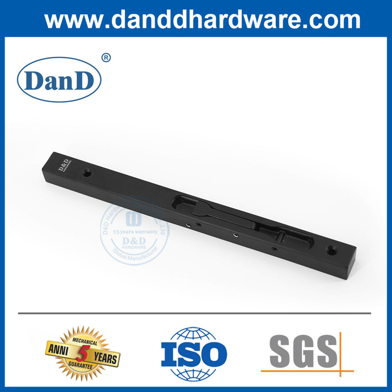 Box Type Stainless Steel Matte Black Flush Bolt Door Hardware-DDDB008