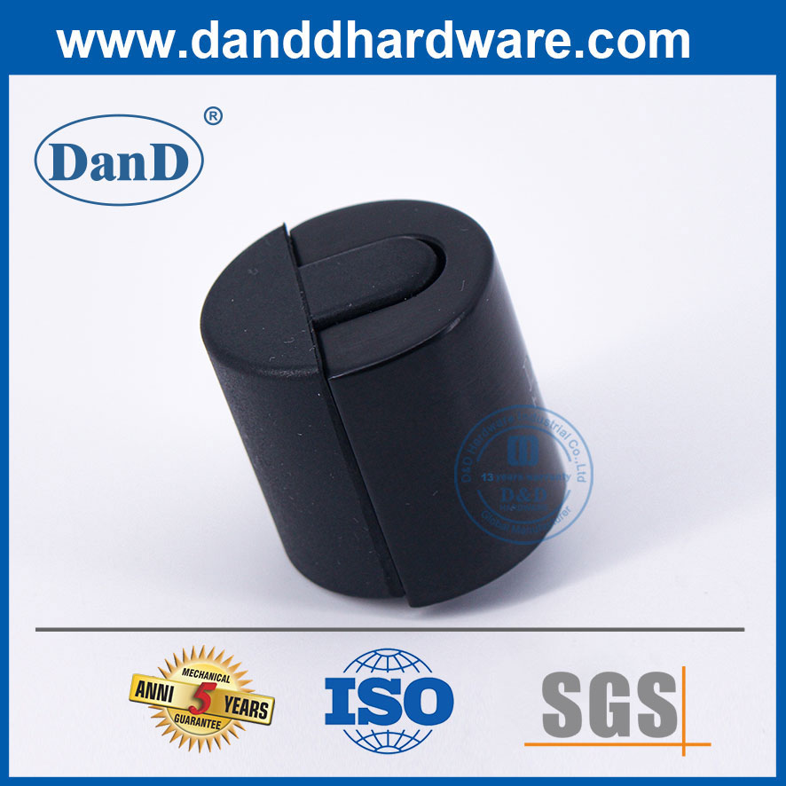 Rubber Door Stopper Stainless Steel/ Zinc Alloy Black Door Stops-DDDS012
