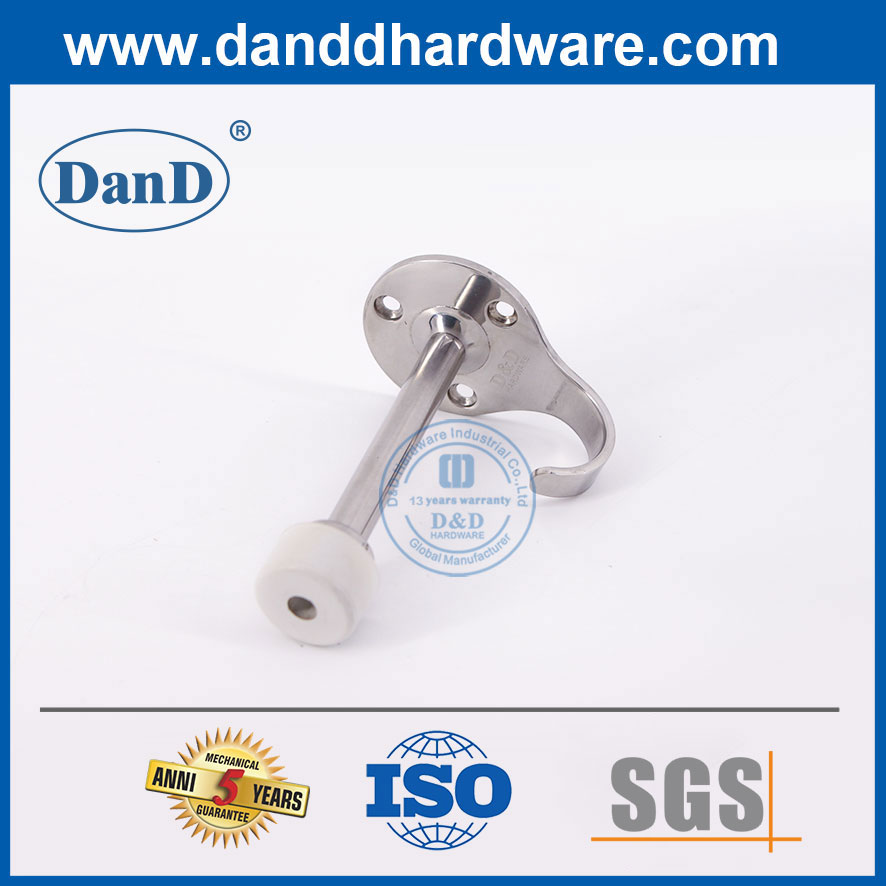 Special Wall Door Stop with Hook Stainless Steel Long Door Stopper-DDDS017