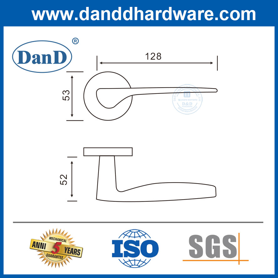 Stainless Steel Hotel Bedroom Security Door Lock Entry Door Lever Handle-DDSH008