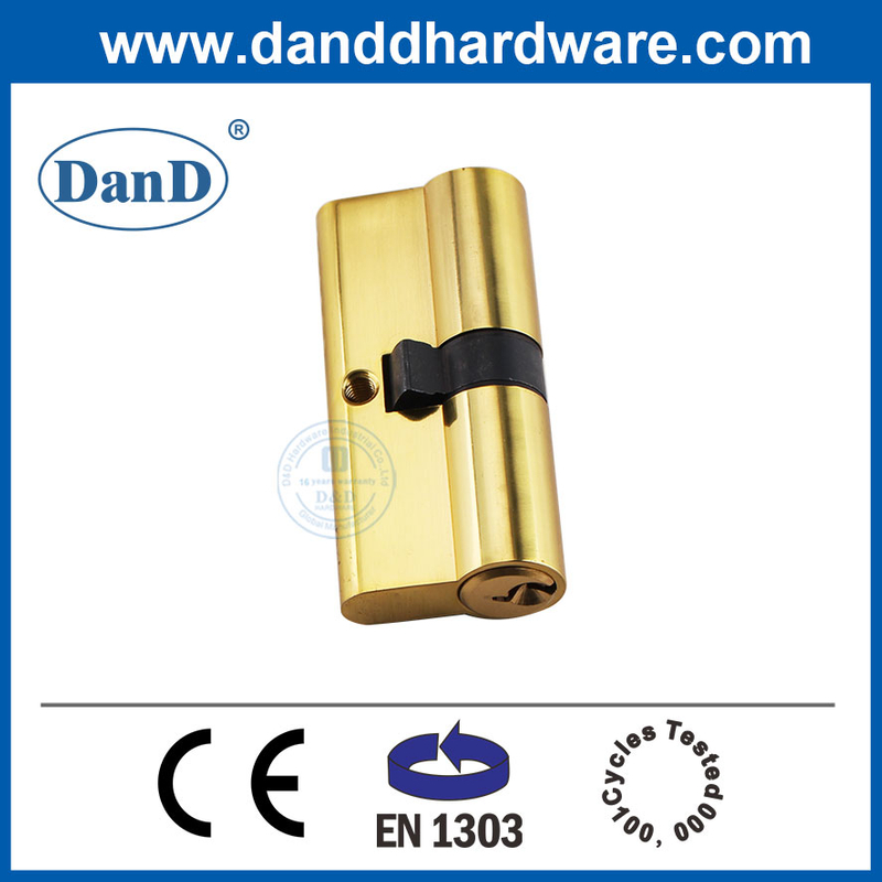 Polished Brass BS EN1303 Solid Brass Mortise Lock Cylinders-DDLC003-70mm-PB