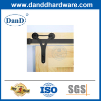 Sliding Wooden Door Hanging Double Wood Barn Door Hardware Track Rail Fitting Track Kit-DDBD009