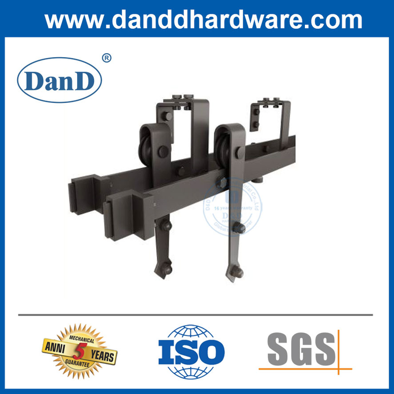 Barn Door Hardware Rail Classic Double Track Bypass Double Door Move Back Door Double Track Kit-DDBD024